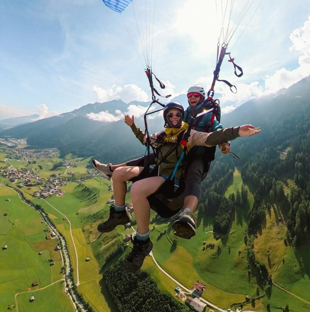 Tandem Stubai Gleitschirm Tandemflug